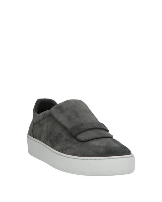 Sergio Rossi Black Charcoal Sneakers Leather for men
