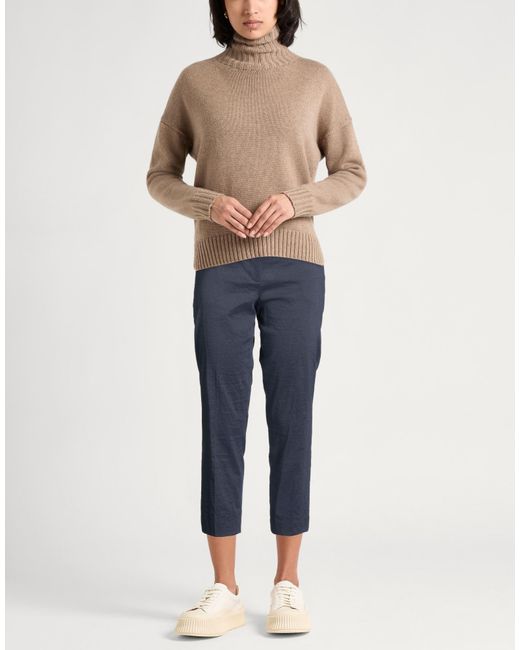 Theory Blue Pants Linen, Viscose, Elastane