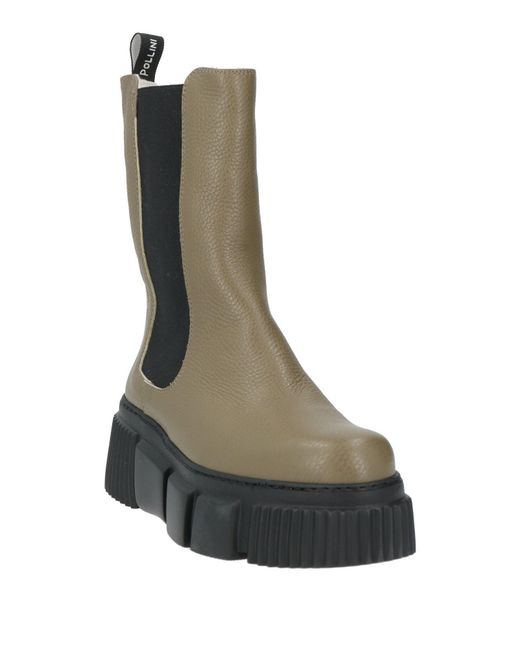Pollini Green Ankle Boots