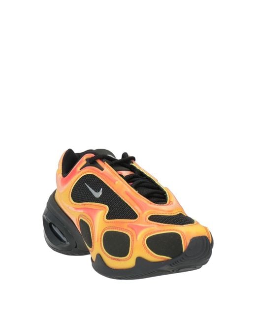 Nike Orange Sneakers Textile Fibers, Synthetic Material
