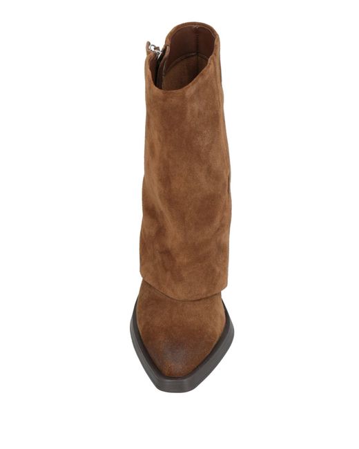Ash Brown Ankle Boots