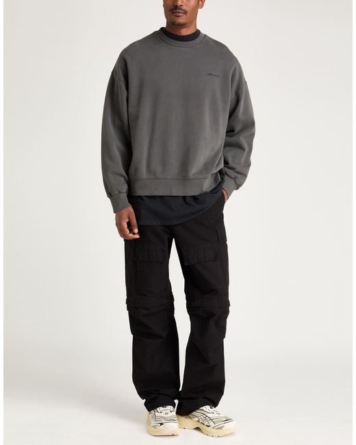 Carhartt Gray Sweatshirt Cotton, Elastane for men