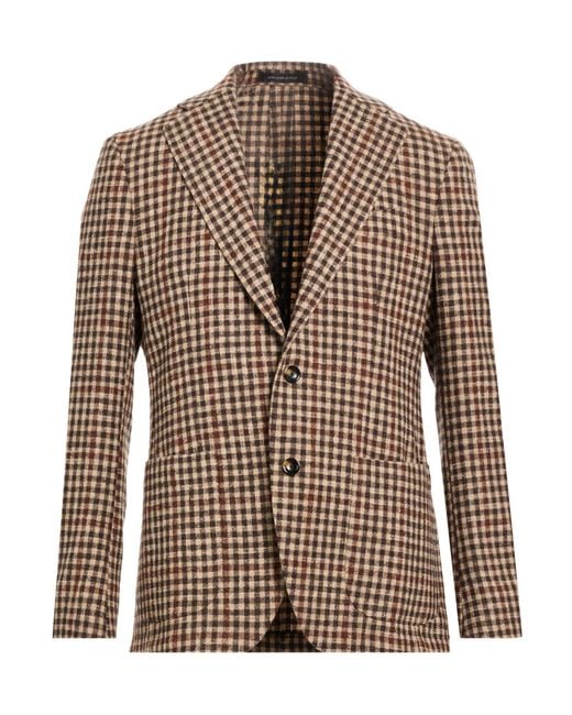 Sartoria Latorre Brown Blazer Virgin Wool, Polyamide for men