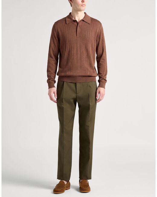 Lardini Brown Polo Shirt Cotton, Viscose for men
