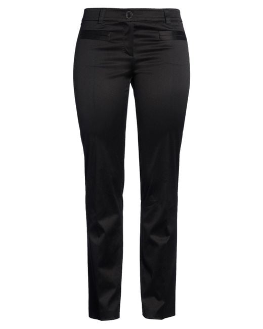 Anna Molinari Black Pants Cotton, Elastane