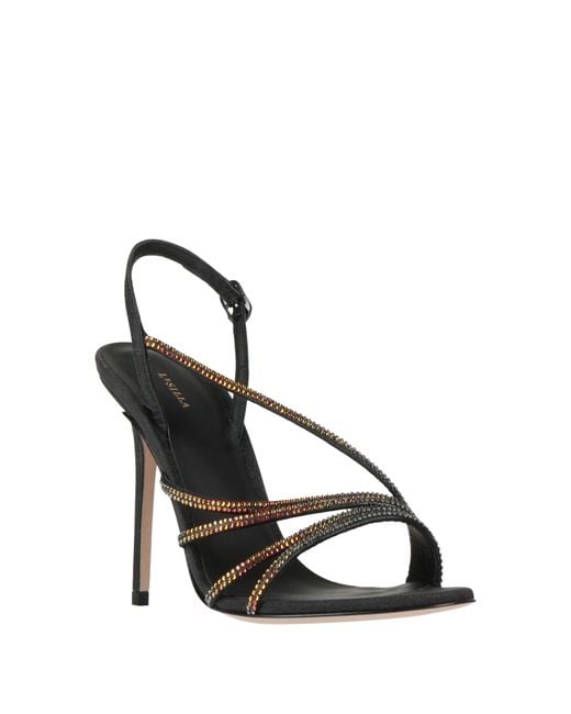 Le Silla White Sandals Leather, Textile Fibers