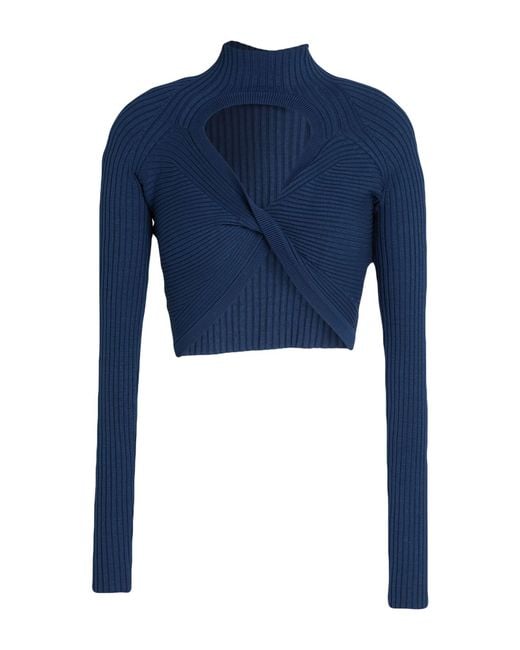 Semicouture Blue Top Viscose, Elastane