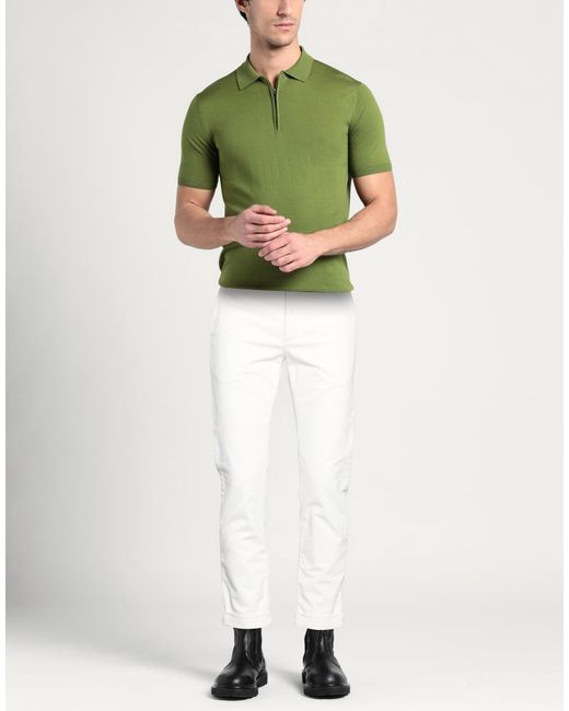 Teleria Zed White Pants Cotton, Elastane for men