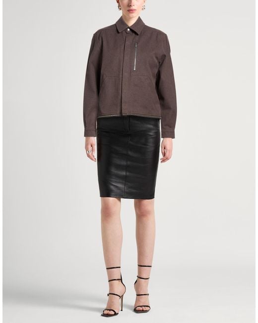 Rick Owens Brown Denim Outerwear