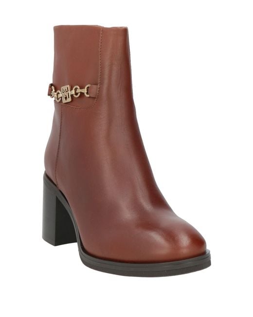 Tommy Hilfiger Brown Ankle Boots