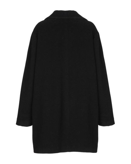 Giulia Galanti Synthetic Coat in Black - Lyst
