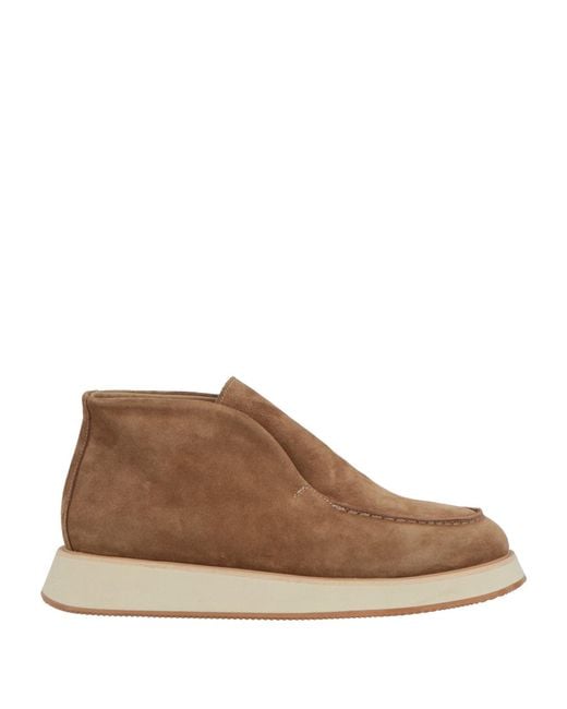 Cerruti 1881 Brown Camel Ankle Boots Cow Leather