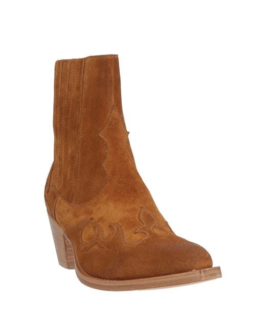 Eleventy Brown Khaki Ankle Boots Leather