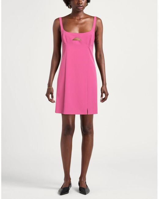 Patrizia Pepe Pink Fuchsia Mini Dress Polyester, Elastane