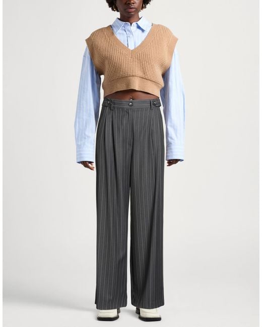 ViCOLO Gray Pants Polyester, Viscose