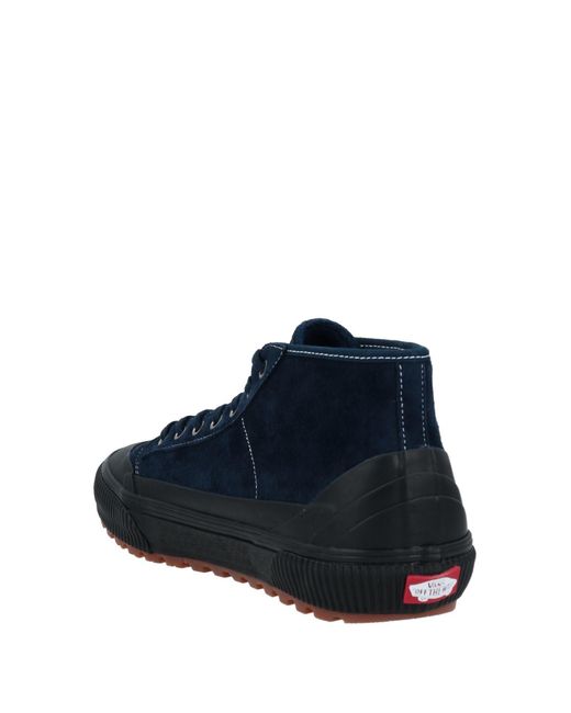 Vans Leather Trainers in Dark Blue 