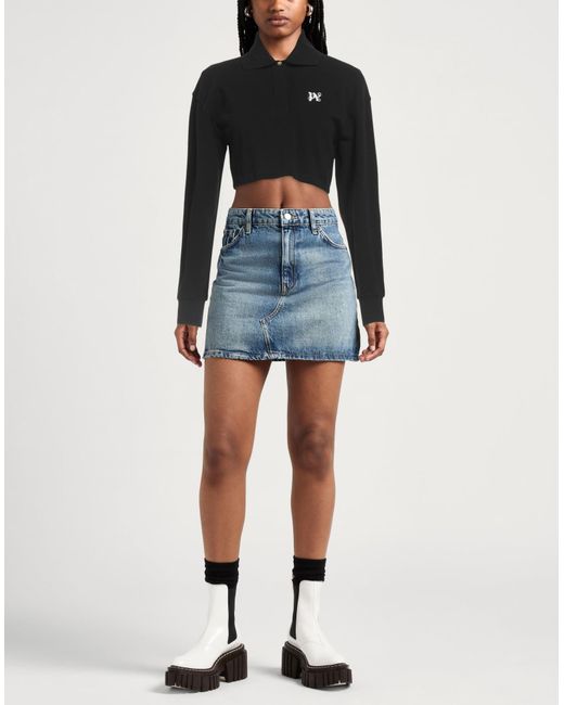 Palm Angels Black Polo Shirt Cotton, Polyester