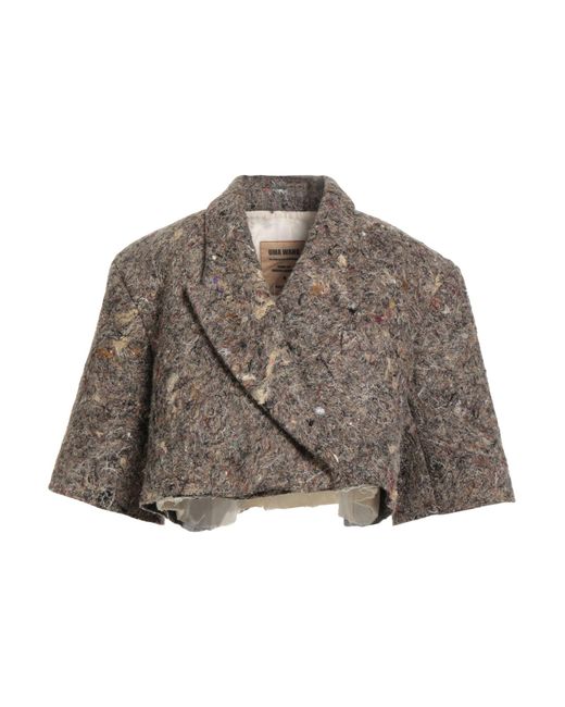 Uma Wang Brown Blazer Polyester, Cotton, Wool, Viscose, Polyamide