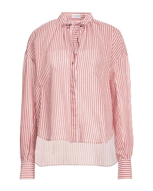 Brunello Cucinelli Pink Shirt Cotton, Silk, Polyamide, Polyester