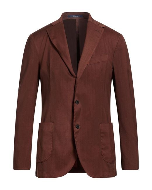 Drumohr Brown Blazer Virgin Wool for men