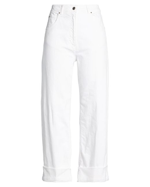 19.70 Nineteen Seventy White Jeans