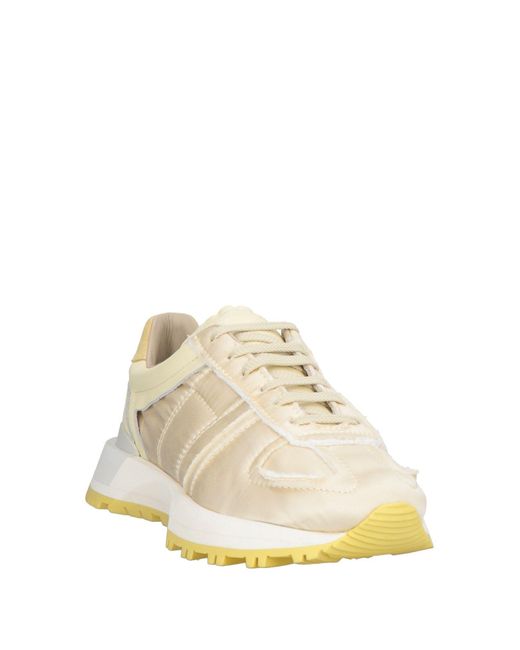 Maison Margiela Natural Ivory Sneakers Leather, Textile Fibers