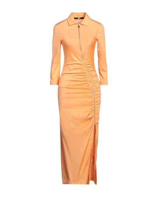 Karl Lagerfeld Orange Maxi Dress