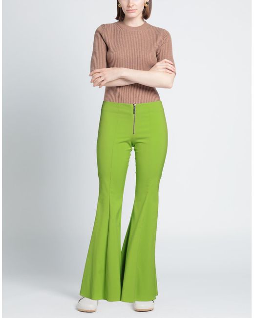 SIMONA CORSELLINI Green Light Pants Polyester, Viscose, Elastane