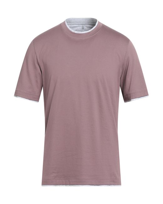 Brunello Cucinelli Purple T-shirt for men