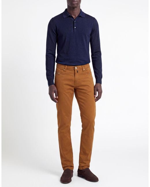 Tramarossa Brown Pants Cotton, Polyester, Elastane for men