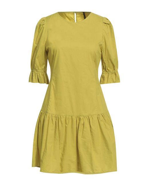Manila Grace Yellow Mini-Kleid
