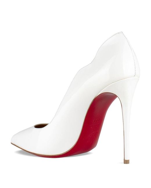 Christian Louboutin White Weiße lackleder hot chick pumps