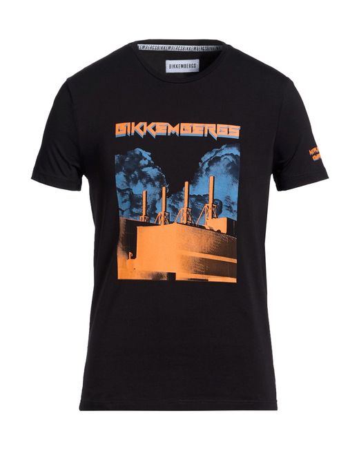 Bikkembergs Black T-Shirt Cotton, Elastane for men