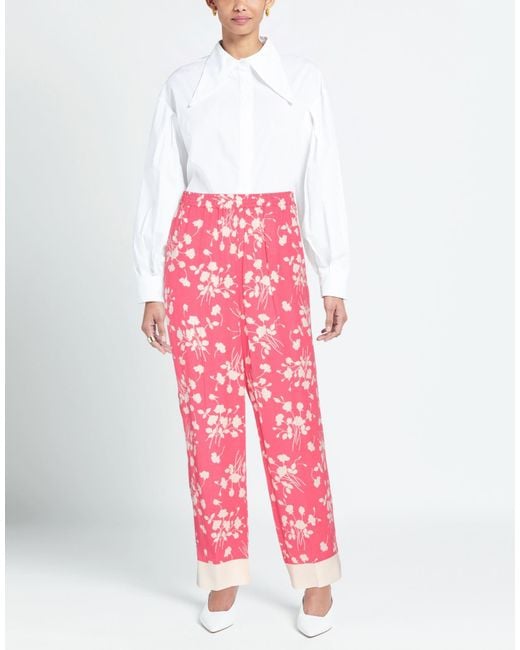Twinset Pink Fuchsia Pants Viscose