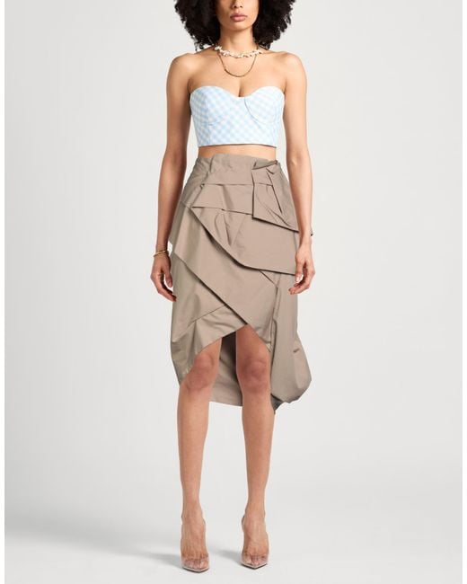 Dries Van Noten Natural Midi Skirt