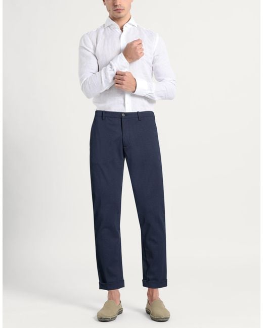 Hōsio Blue Pants Cotton, Polyamide, Elastane for men