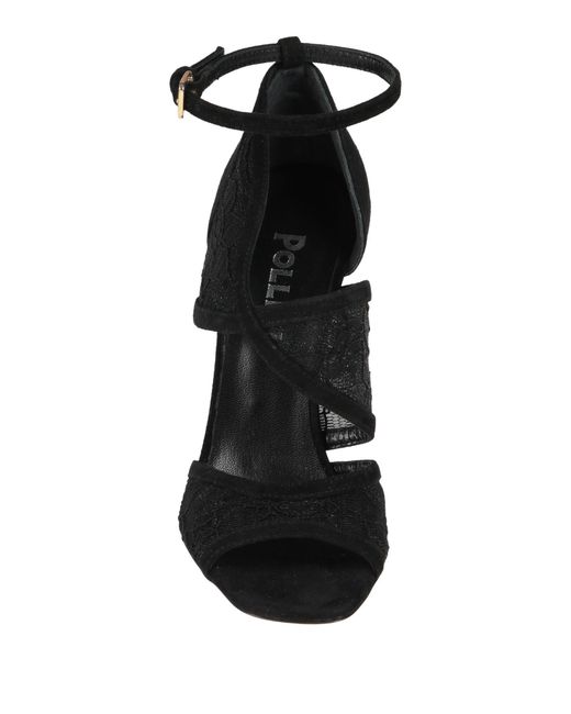 Pollini Black Sandals