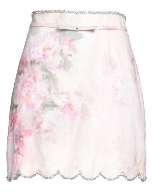 Zimmermann Pink Mini Skirt