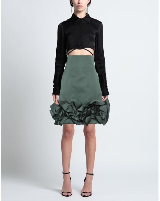 Rochas Green Midi Skirt