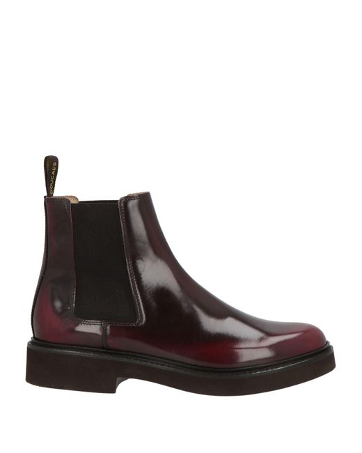 Doucal's Brown Burgundy Ankle Boots Leather
