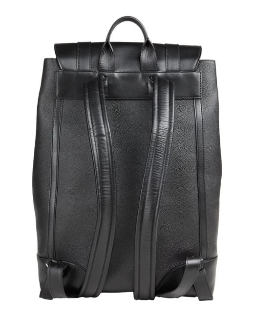 Trussardi Black Backpack Calfskin for men