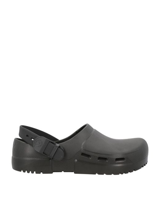 Birkenstock Gray Mules & Clogs Polyurethane