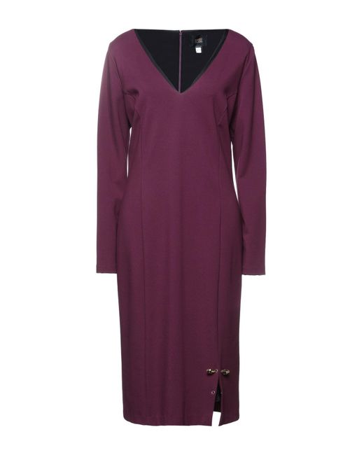 Roberto Cavalli Synthetic Midi Dress in (Purple) - Lyst