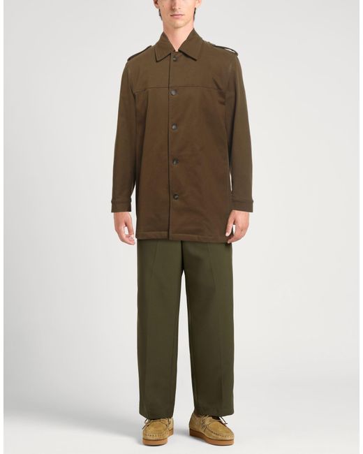 Tod's Brown Military Shirt Cotton, Cashmere, Elastane for men