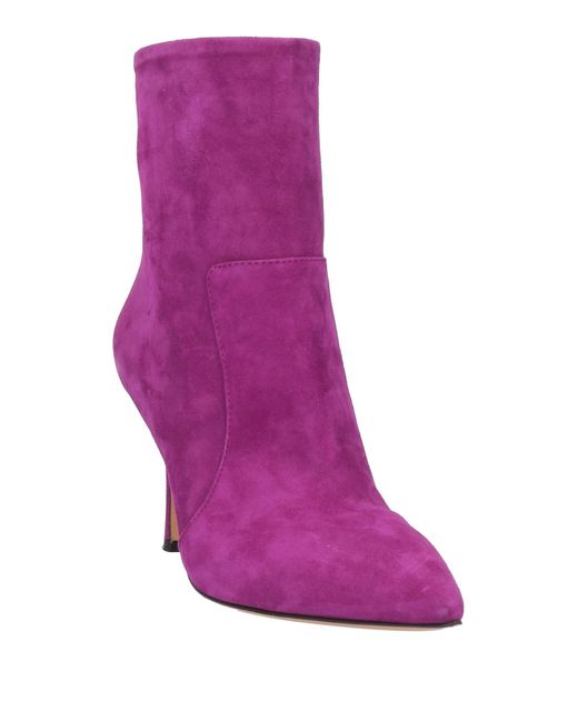 The Seller Purple Ankle Boots
