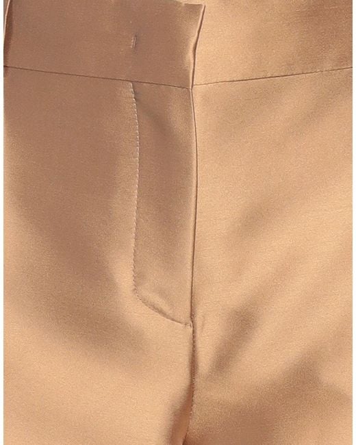 Alberta Ferretti Natural Pants Polyester, Silk