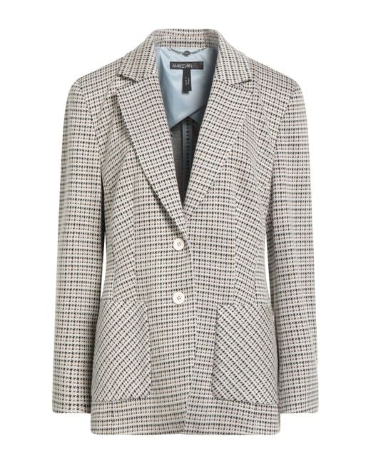 Marc Cain Gray Light Blazer Viscose, Polyamide, Elastane