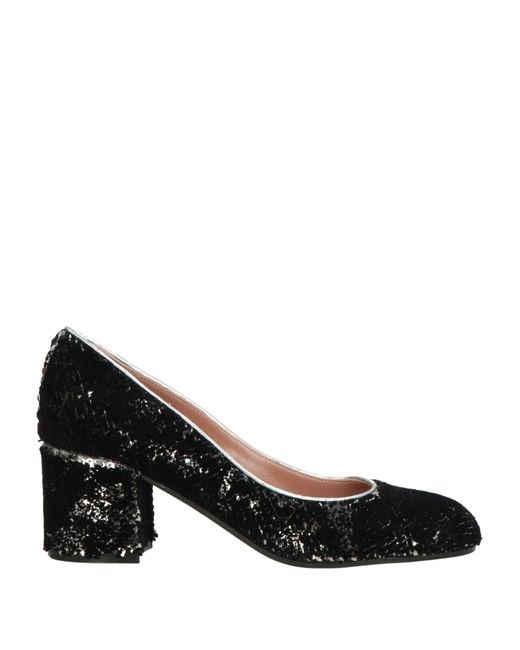Pollini Black Pumps Textile Fibers, Leather