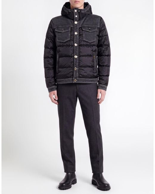 Moorer Black Puffer Polyamide, Cotton, Elastane for men