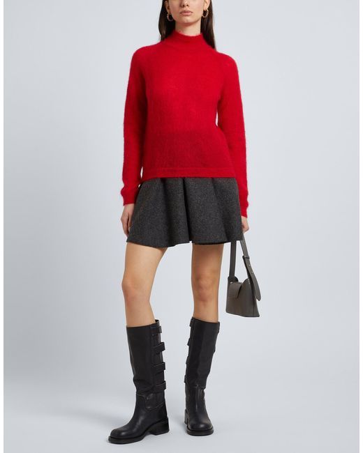 Alberta Ferretti Red Turtleneck